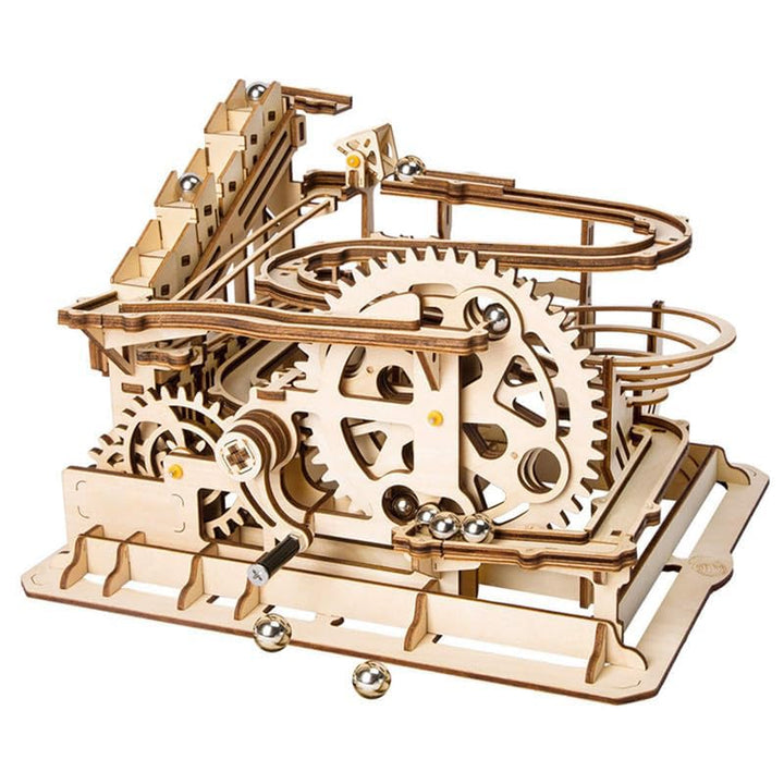 ROKR Hand Cranked Marble Run Wooden Model Kits Assembly 3D Wooden Puzzle Mechanical Model Kits