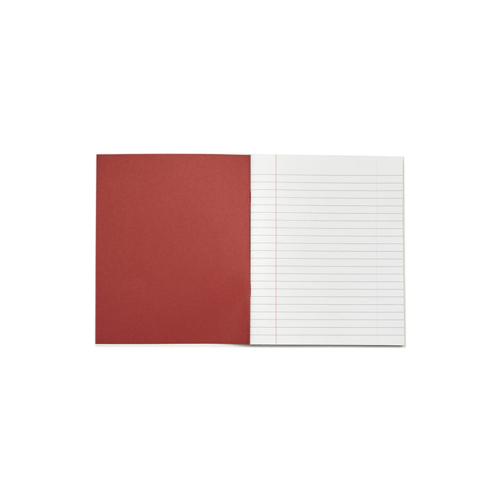 10 Pack 48-Page Lined Exercise Books - 8x6.5, Red