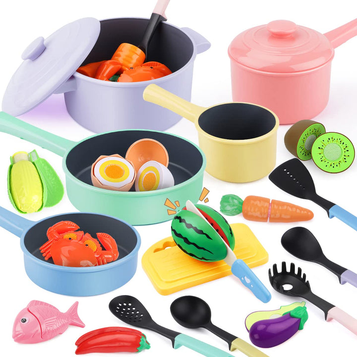 Kitchen Pretend, Role Play Cutting Fruit and Food Toys