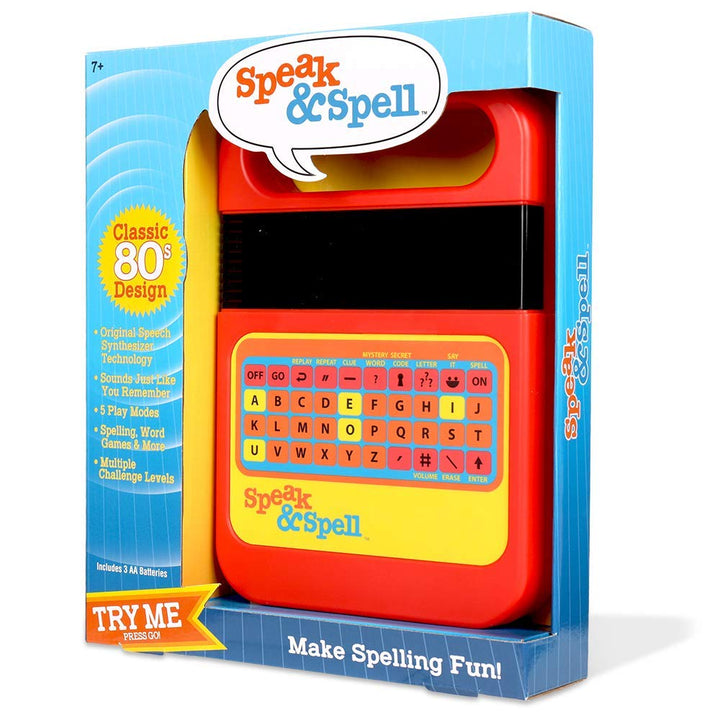 Retro Speak & Spell Electronic Game | Classic Educational Toy for Ages 7+ | Basic Fun 09624