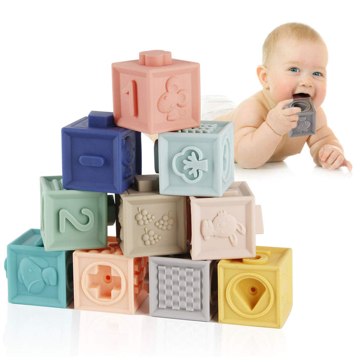 Soft Building Blocks Teethers Educational Squeezing Toy