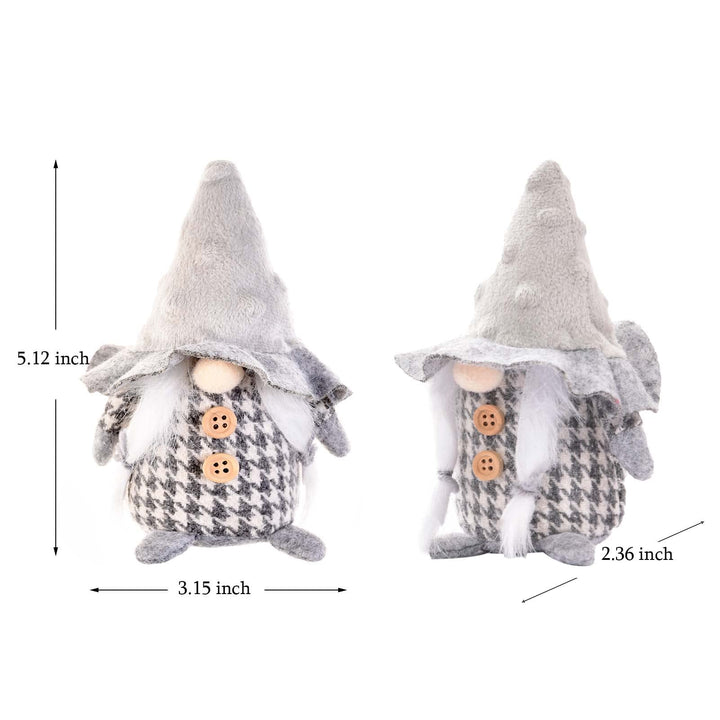 Faceless Rudolph & Santa Gnome Elf Doll Set