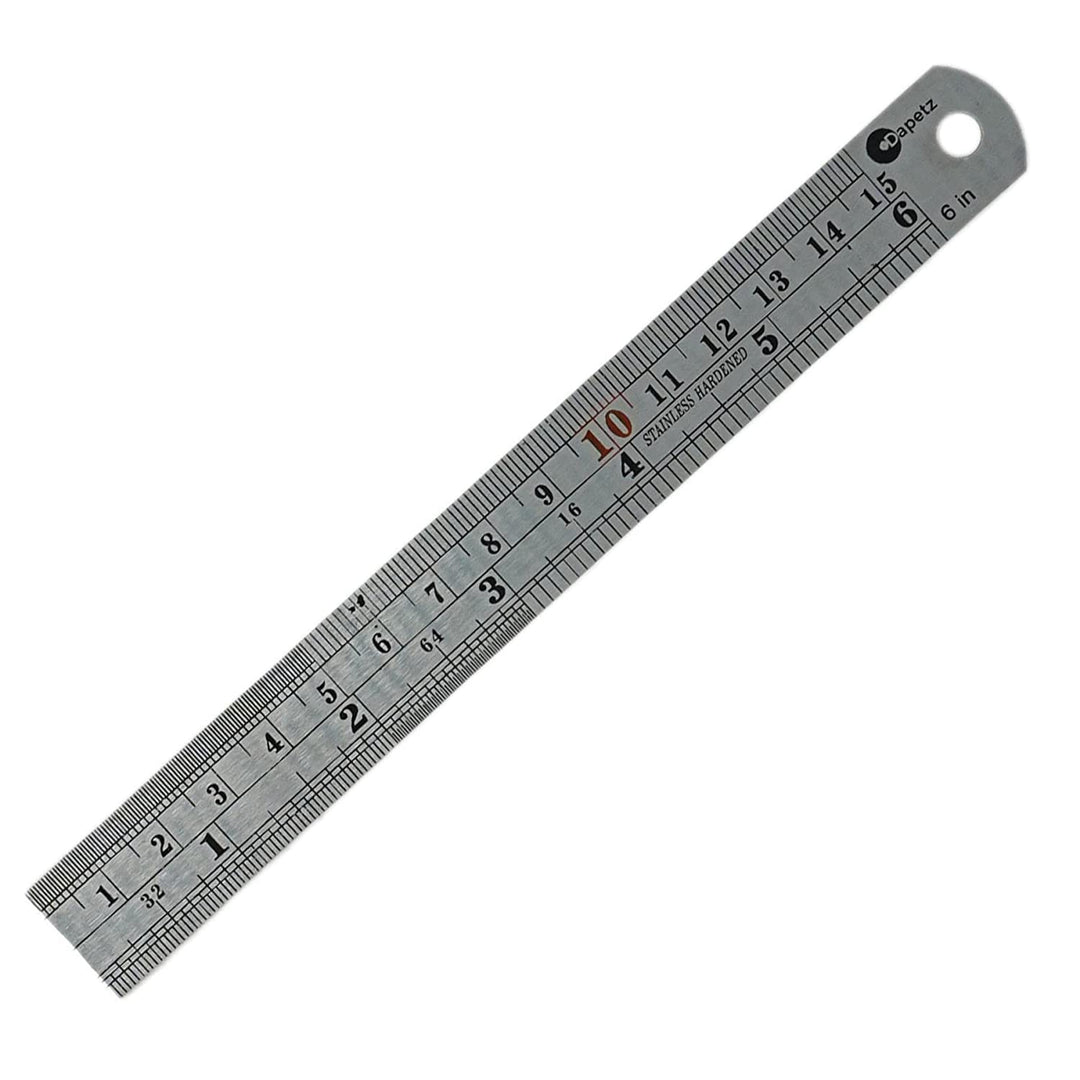 15cm Stainless Steel Ruler - Dual Scale