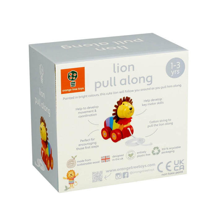 Lion Pull Along Toy - Animal Push and Pull Along Toys