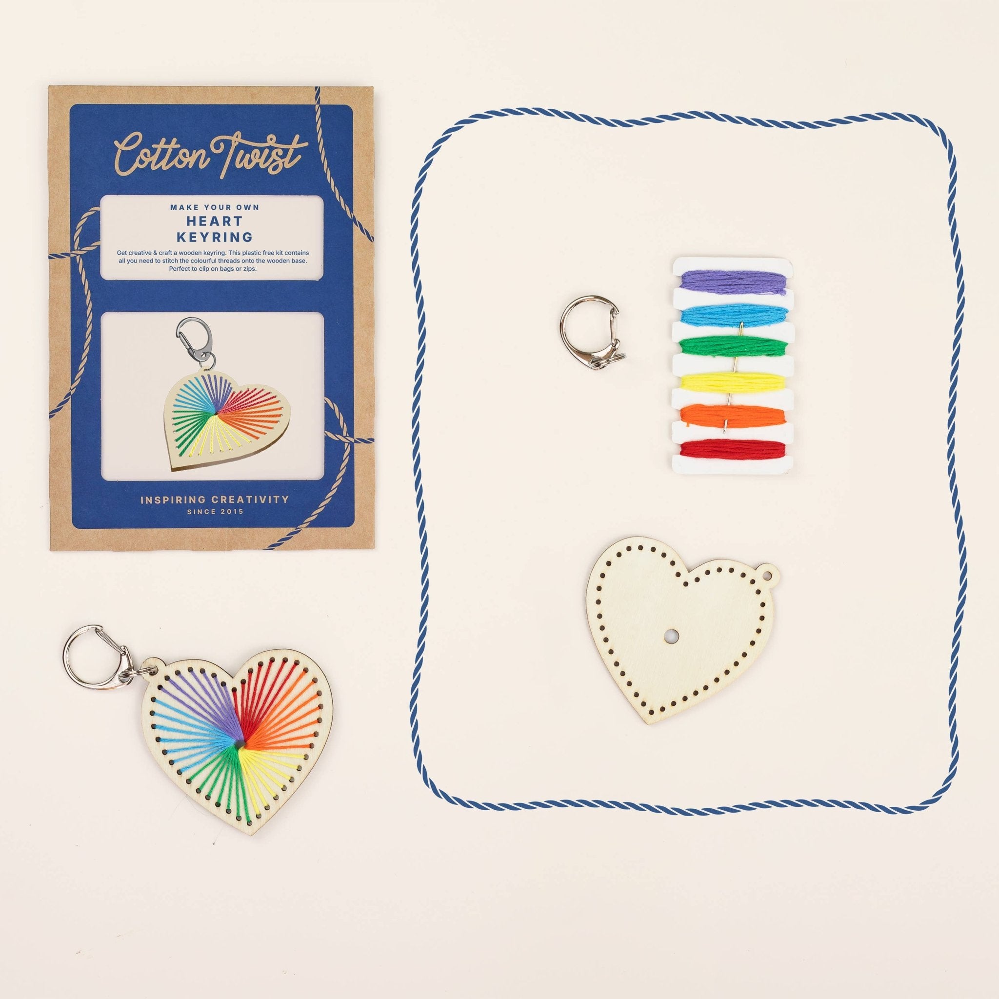 Buy Heart Keyring Craft Kit | Art and Craft Box for kids by Learning Bugs UK