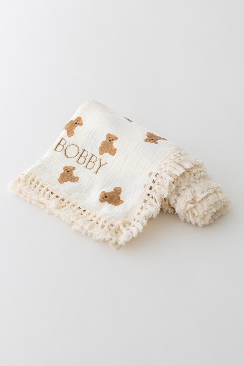 The Cozy Boucle Baby Bear Personalised Gift Box – Gift Sets for children, available at Learning Bugs UK