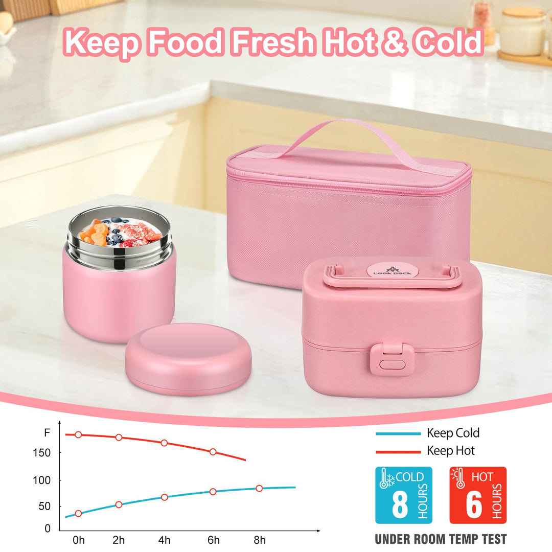 Kids Bento Box with Soup Thermo & Lunch Bag