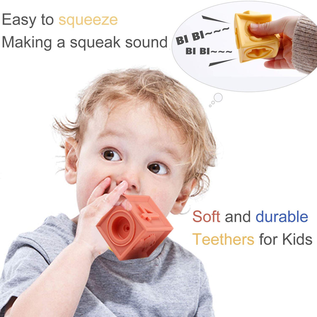 Soft Building Blocks Teethers Educational Squeezing Toy