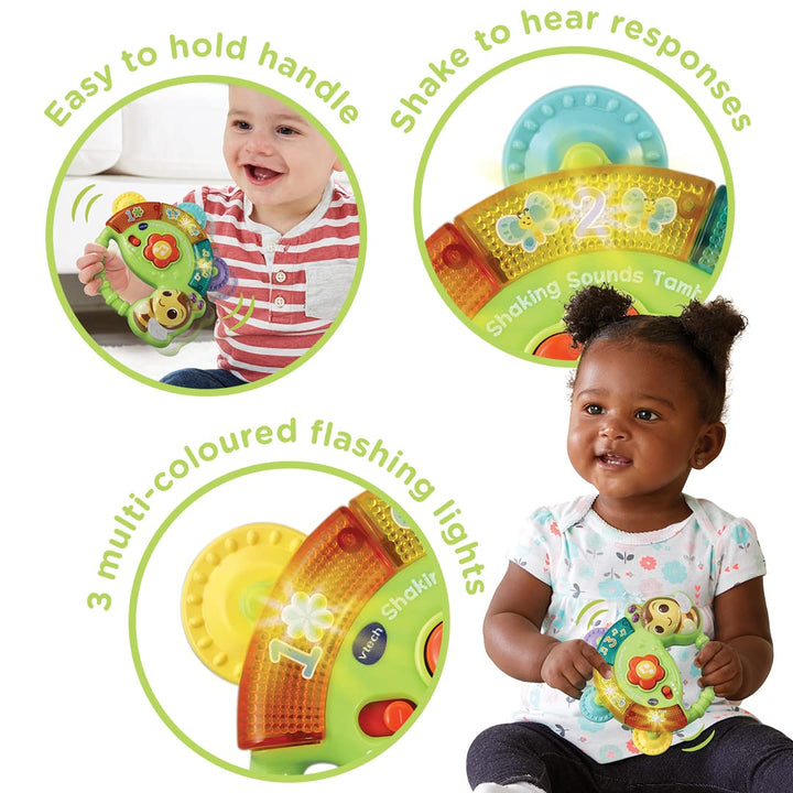 Interactive Tambourine with Lights & Sounds for Babies