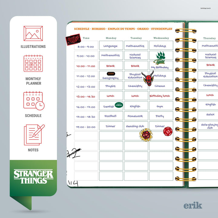 Stranger Things 2024-2025 Academic Diary