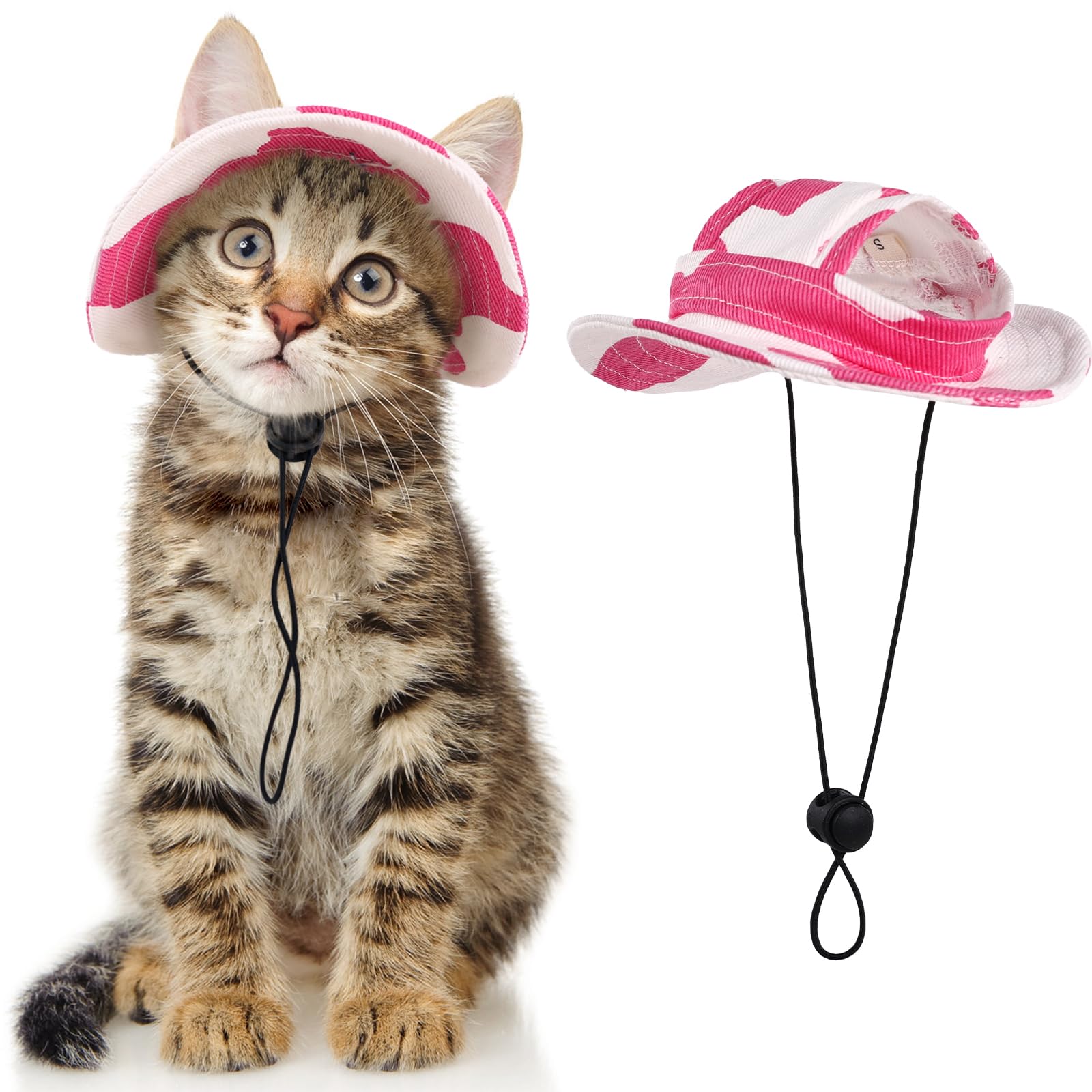 DENTRUN Cat Hats for Cats Only Cat Cowboy Hats with Ear Holes Tiny Pe Learningbugs