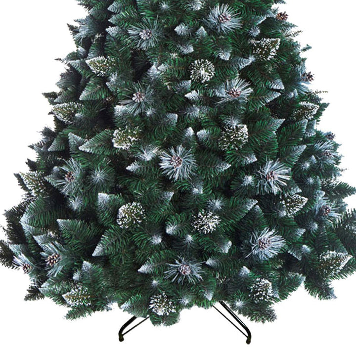 220 cm Snow-Covered Forest Green Christmas Tree