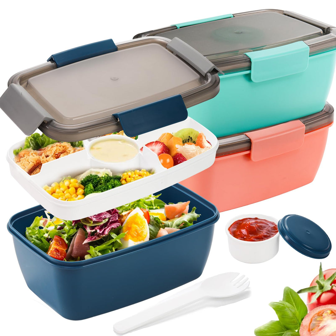 3-Pc 2L Leakproof Bento Lunch Box