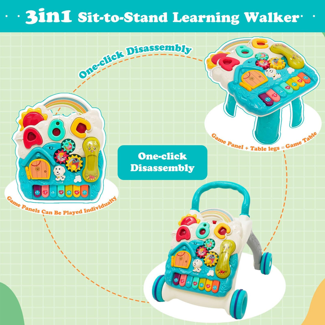 Baby Walker 3 in 1 Sit-to-Stand Learning Walker