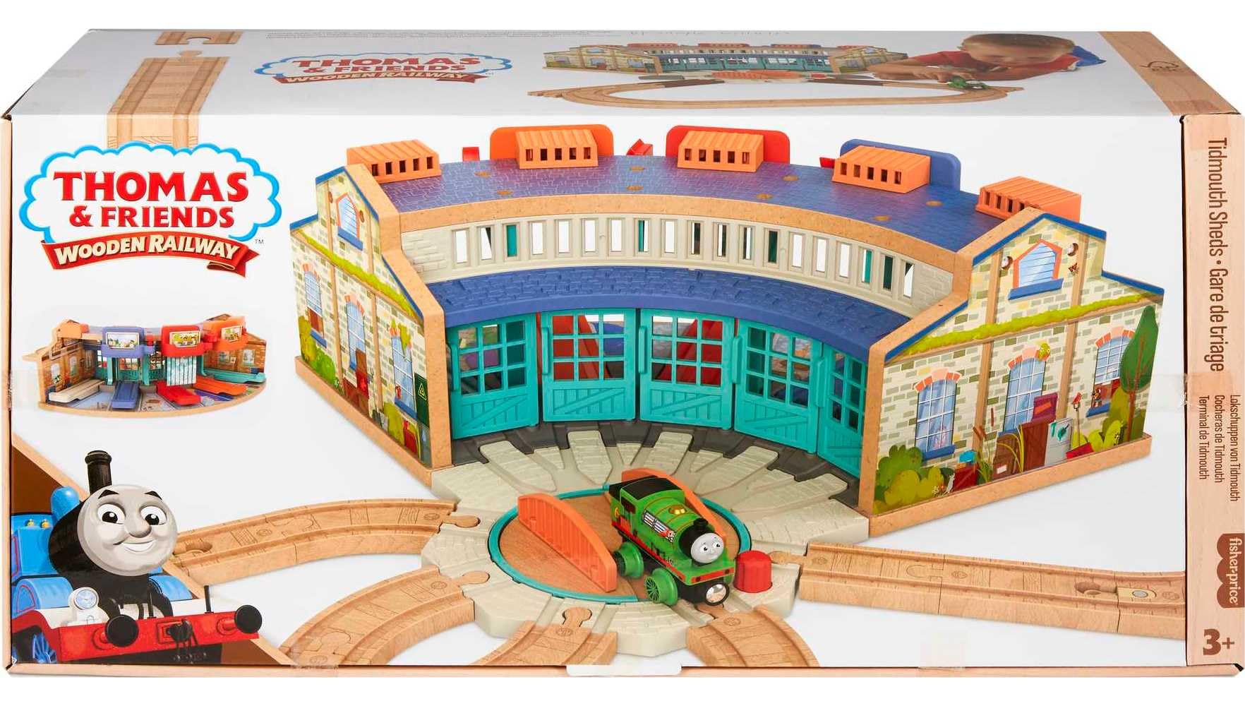 Thomas & Friends Wooden Railway Tidmouth good Sheds Starter Train Set