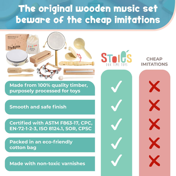 International Wooden Musical Instruments for Toddler