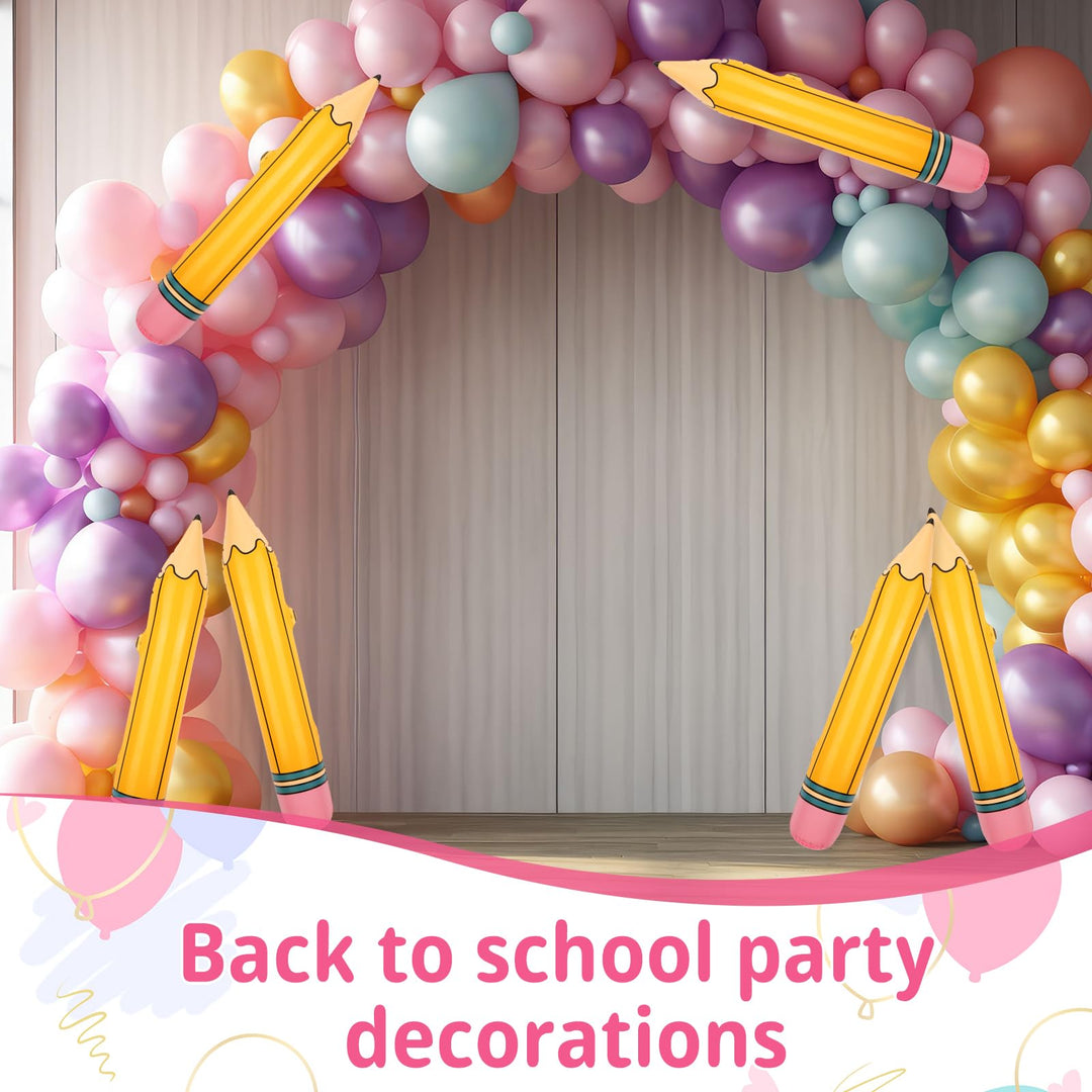 12pcs Inflatable Giant Pencils - 27" Balloons for School Parties