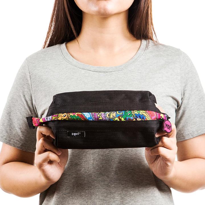 Lenny Large Capacity Pencil Case (Black)