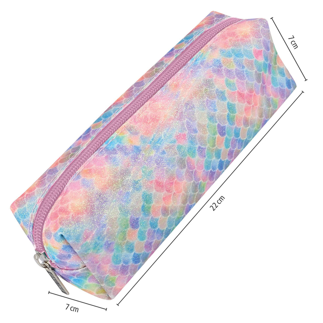 Large Sparkling Mermaid Pencil Case with Zipper