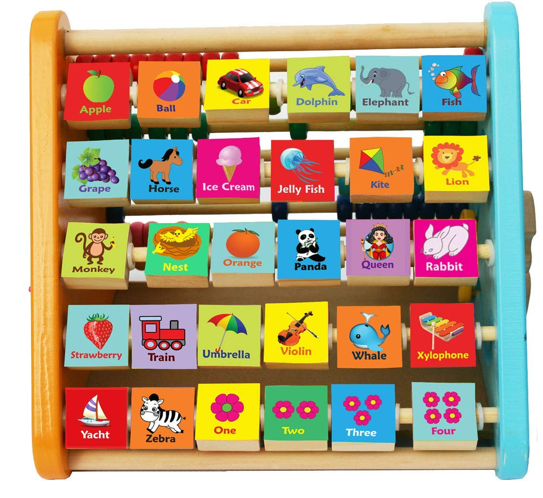 TOWO Wooden Activity Centre Triangle Toys - flip flop Alphabet Blocks