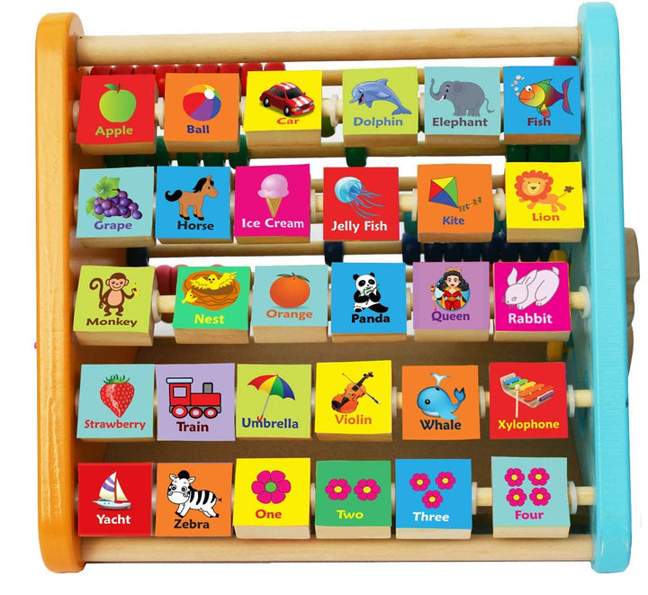 TOWO Wooden Activity Centre Triangle Toys - flip flop Alphabet Blocks