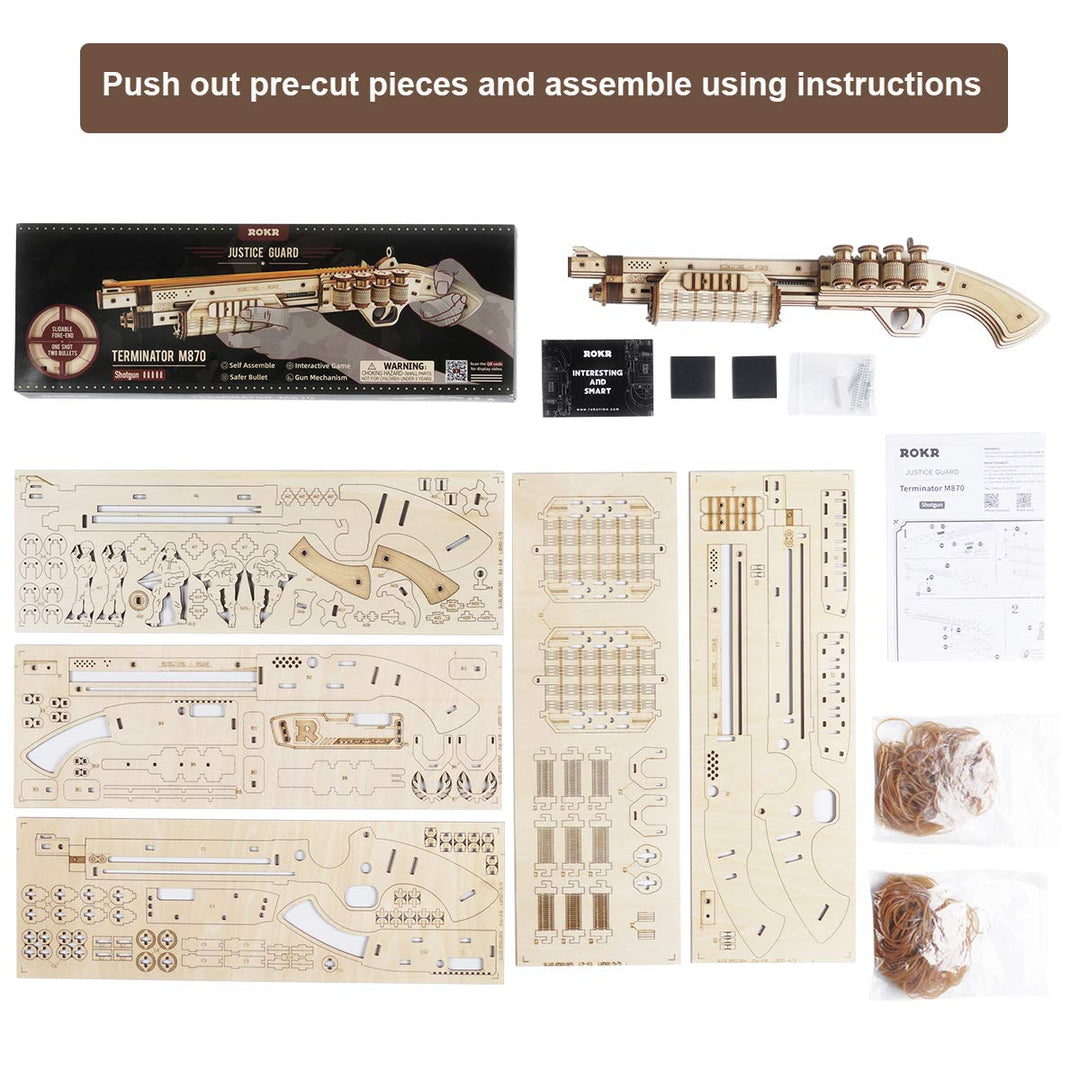 ROKR 3D Wooden Puzzle, Mechanical Model Kits to Build, Laser Cut Model Building Kits For Teen and Adult