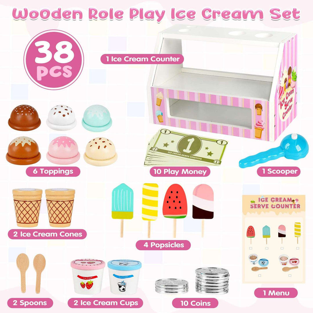 Ice Cream Shop Play Kitchen Imaginative Play Toys