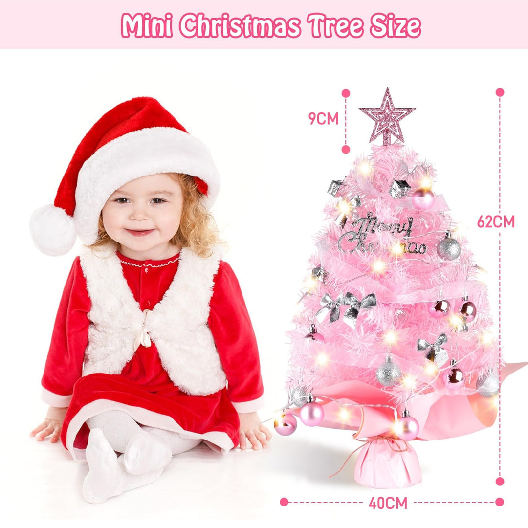 24" Pink Mini Christmas Tree