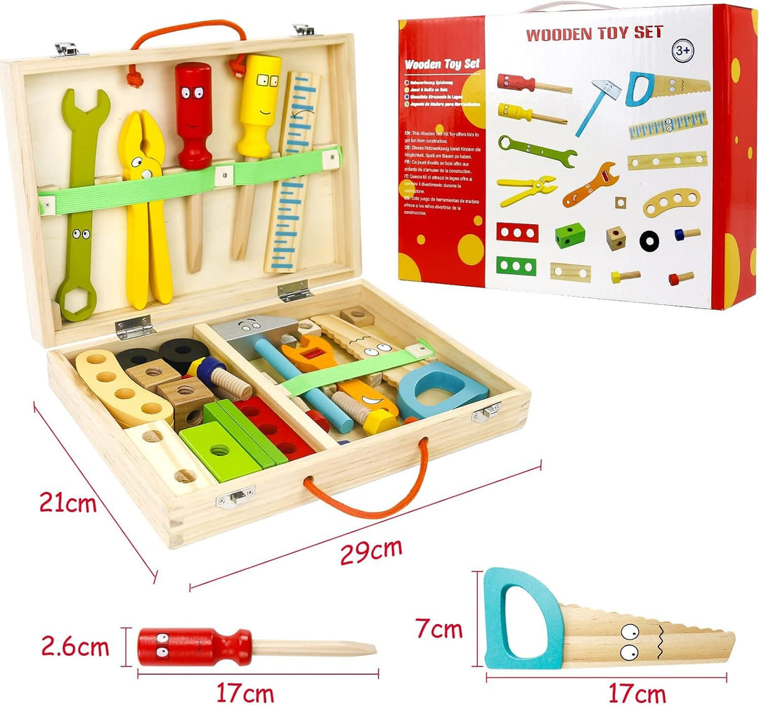 Wooden Kids Tool Set - Educational Role Play Kit