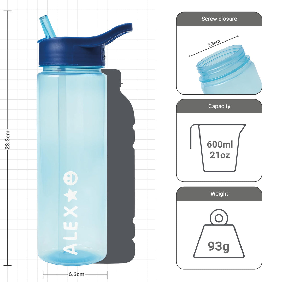 Customizable 600ml Navy Kids' Water Bottle