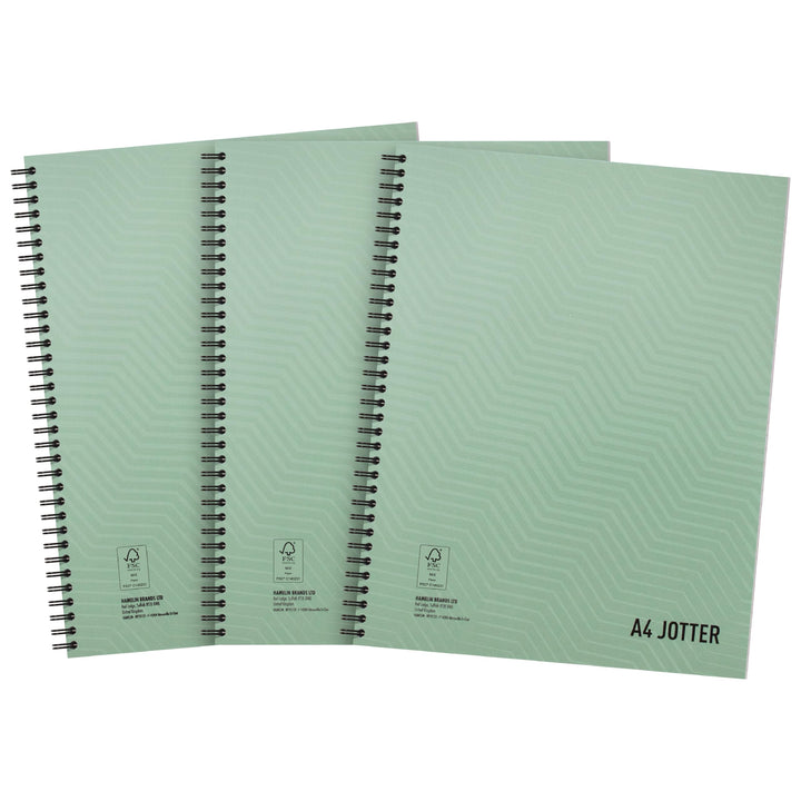 A4 Metallic Jotter, Wirebound, Lined (3-Pack)