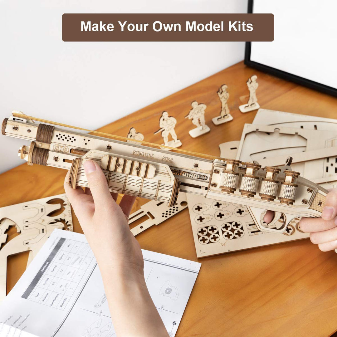 ROKR 3D Wooden Puzzle, Mechanical Model Kits to Build, Laser Cut Model Building Kits For Teen and Adult