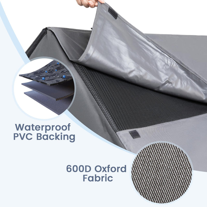 Zooba 36” Durable Dog House Cover - Waterproof & UV-Resistant 600D Oxford Fabric Canopy for Outdoor Kennels