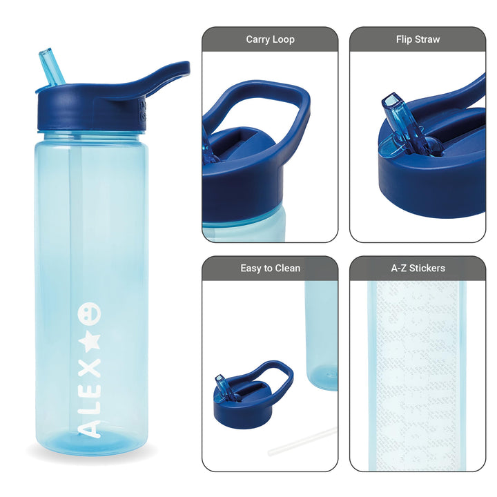 Customizable 600ml Navy Kids' Water Bottle