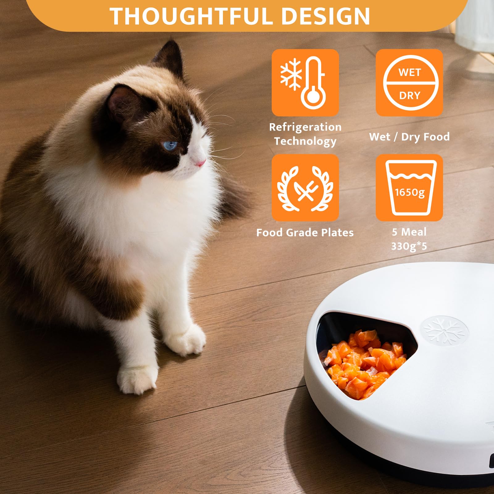 Electronic cat feeder wet food hotsell