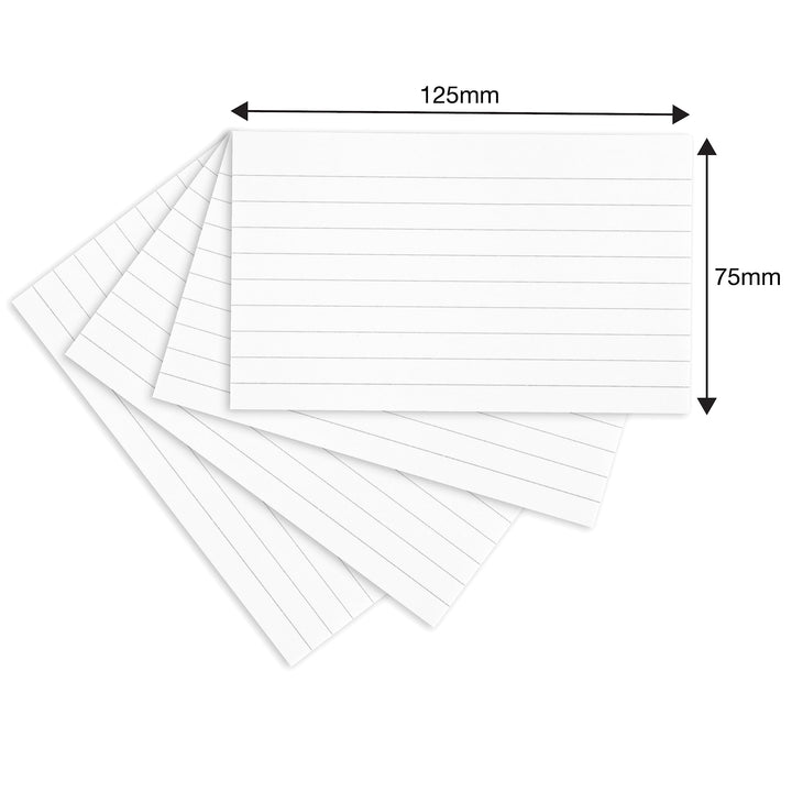 200 Lined Flash Cards (125x75mm)