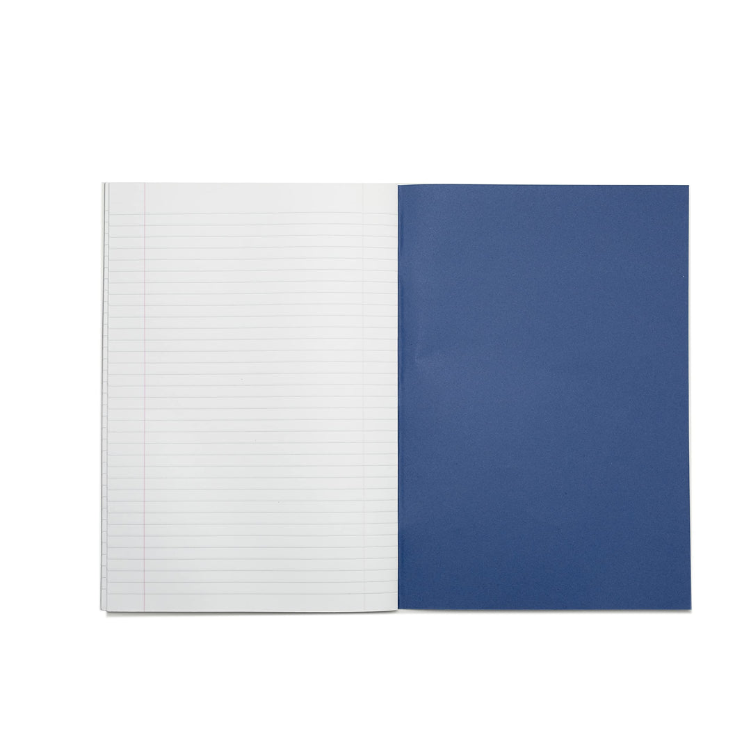 A4 Dark Blue Exercise Book | 80 Pages | 8mm Lined with Margin