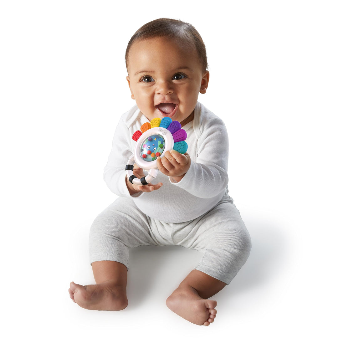 Baby Einstein, Outstanding Opus The Octopus, Sensory Rattle and Teether Multi-Use Toy, BPA Free and Chillable