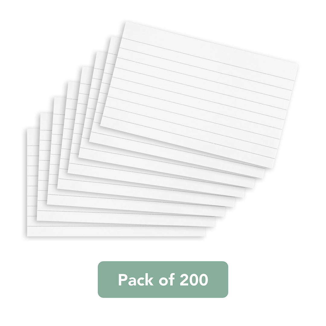 200 Lined Flash Cards (125x75mm)