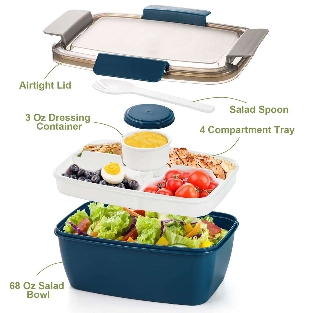 3-Pc 2L Leakproof Bento Lunch Box