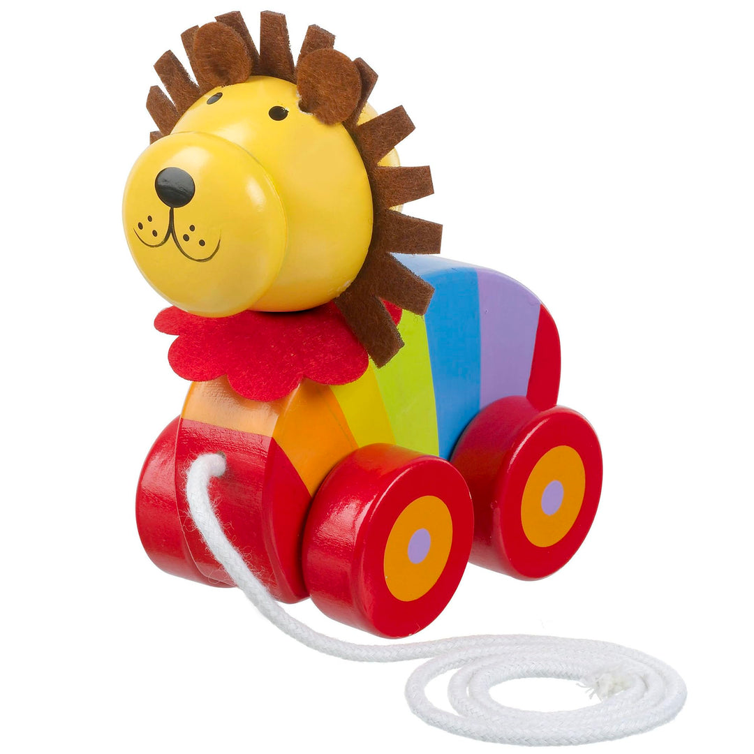 Lion Pull Along Toy - Animal Push and Pull Along Toys