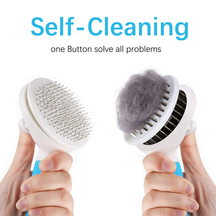 Cat Brush Self-Cleaning Slicker Brush Removes Undercoat Dog Brush Cat Brush Short to Long Hair Suitable Gentle Cat Brush Slicker Brush