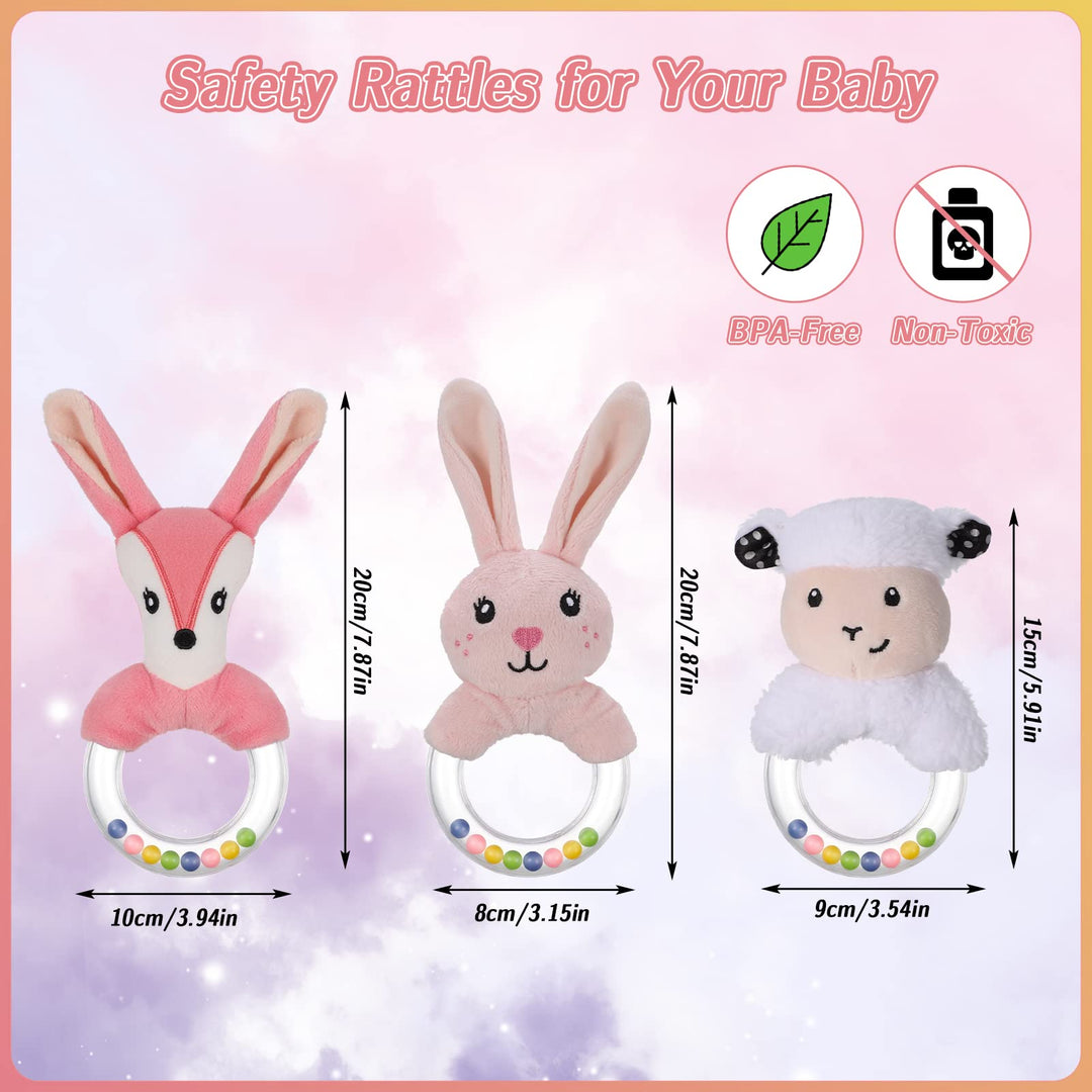 0-12 Months, Baby Soft Rattle Sensory Toys