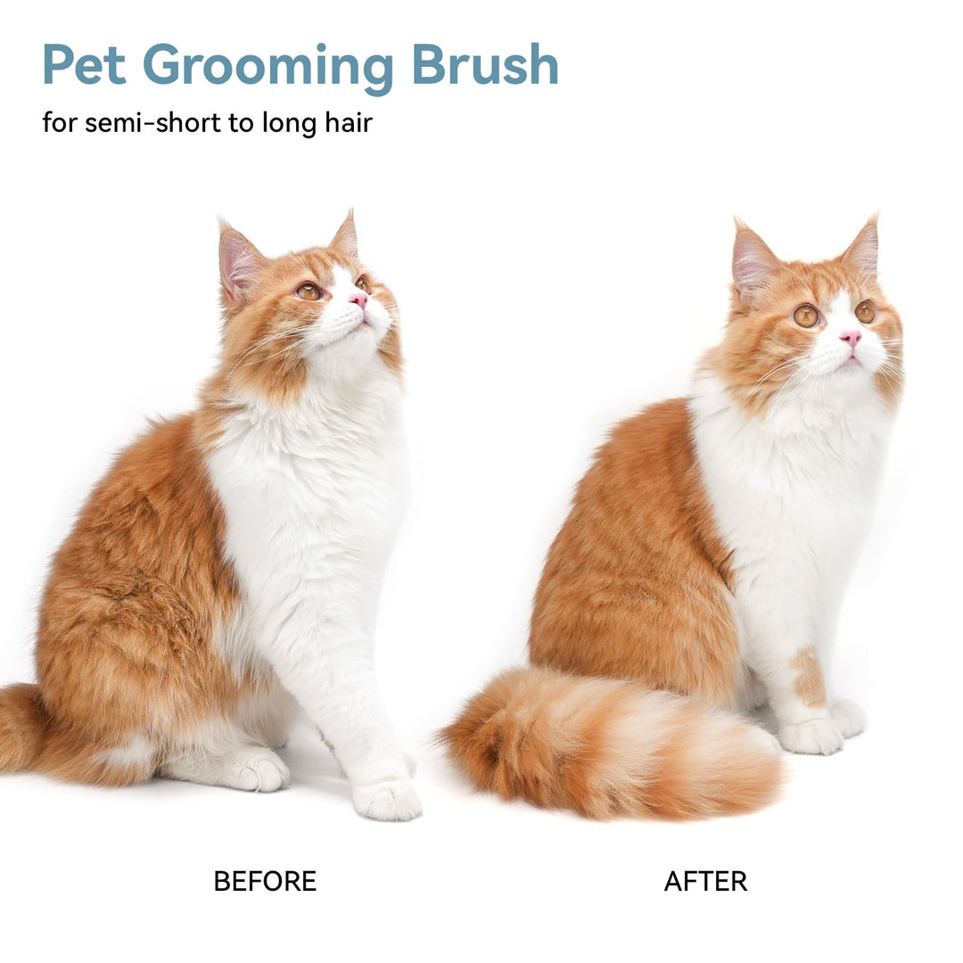 aumuca Cat Brush, Self Cleaning Cat Grooming Brush with Front Release Button, Cat Brushes for Grooming to Remove Loose Fur