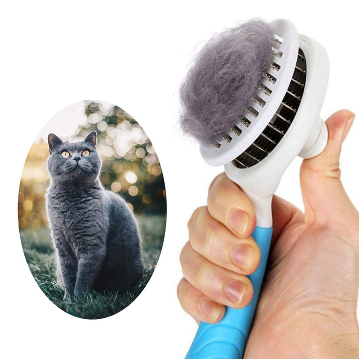 Cat Brush Self-Cleaning Slicker Brush Removes Undercoat Dog Brush Cat Brush Short to Long Hair Suitable Gentle Cat Brush Slicker Brush