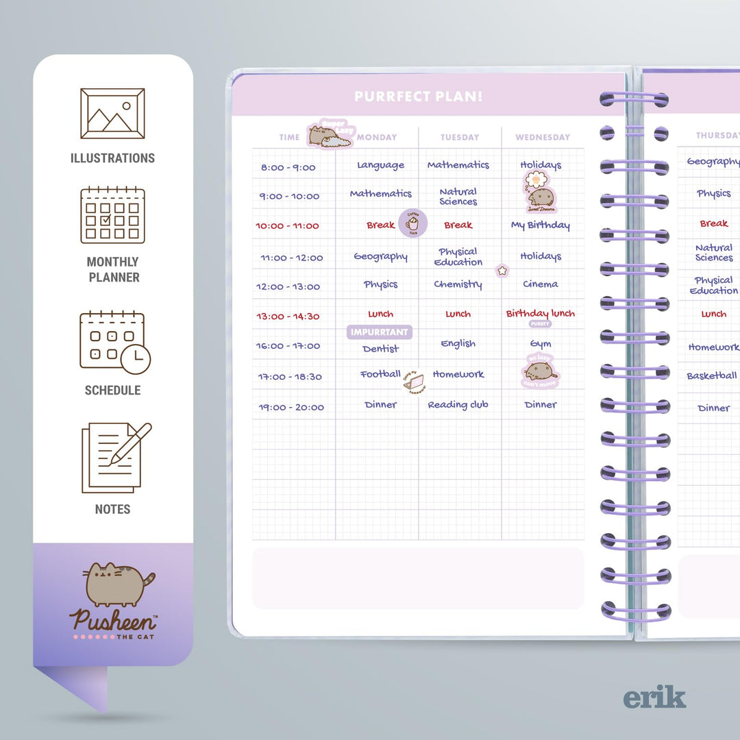 Pusheen 2024-2025 Academic Diary with Stickers