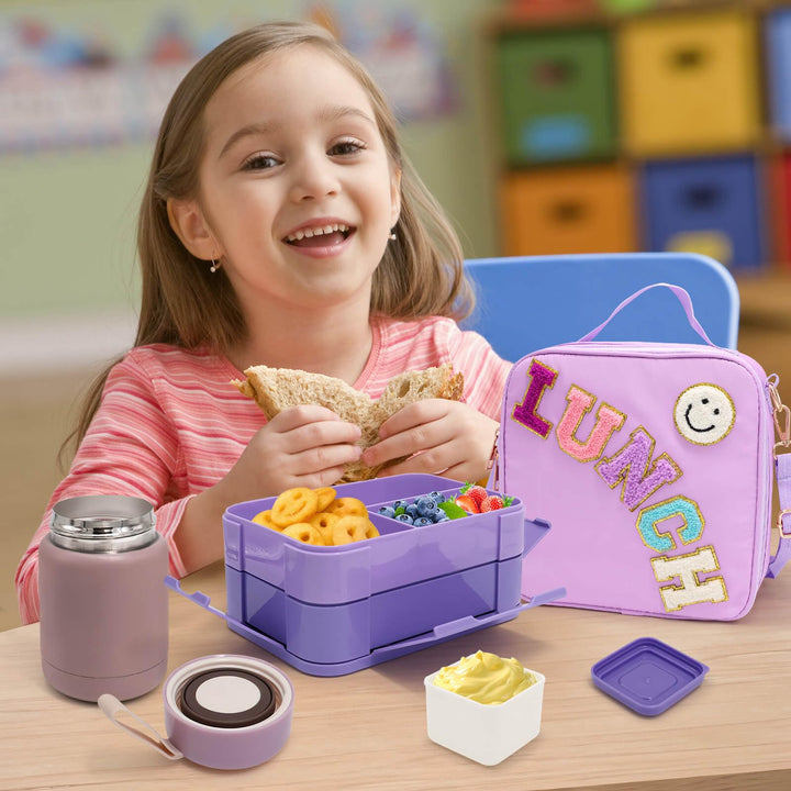 Girls' Purple Insulated Bento Lunch Box