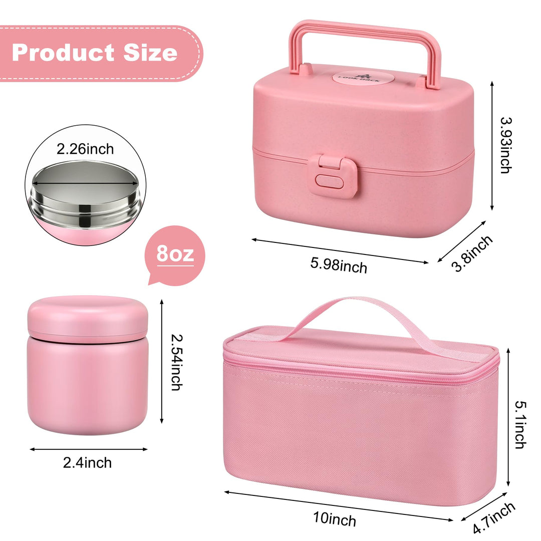 Kids Bento Box with Soup Thermo & Lunch Bag