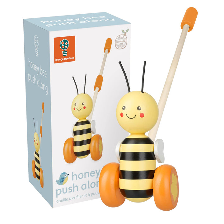 Honey Bee - Animal Push and Pull Along Toys for 1 Year Old