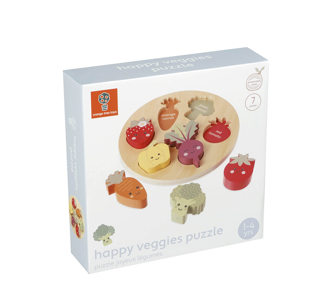 Happy Veggies Wooden Puzzle Board Toys